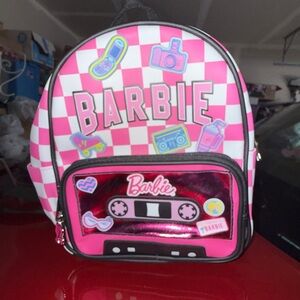 Barbie Pink and White Checkered Backpack